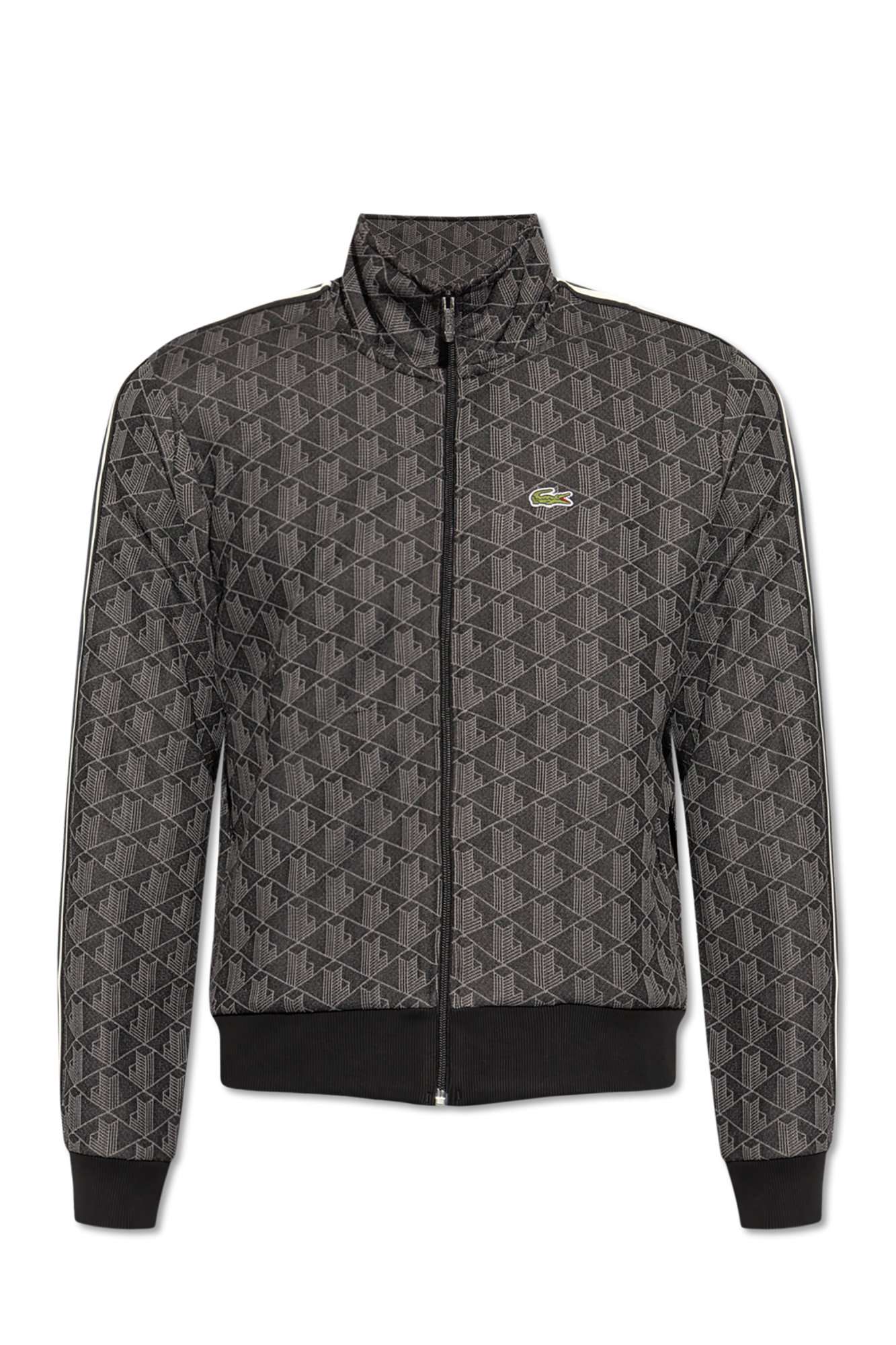 LACOSTE モノグラム ジャケット US Mサイズ Lacoste monogram track jacket in black - part of a set | ASOS